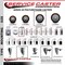 Service Caster 4'' Maroon Poly Wheel Swivel 7/16'' Grip Ring Stem Caster Set 2 Brakes, 4PK SCC-GR20S414-PPUB-MRN-PLB-716138-2S2 - alternate 4